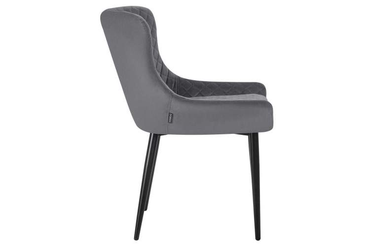 Стул обеденный DOBRIN RICHARD, черные матовые ножки, темно-серый велюр (V108-91)-2
