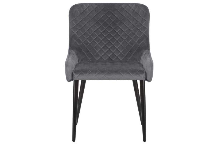 Стул обеденный DOBRIN RICHARD, черные матовые ножки, темно-серый велюр (V108-91)-5