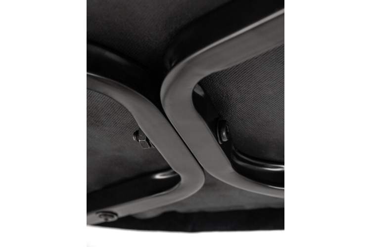 Набор 2 шт Стул полубарный DOBRIN CHRISTIAN'65, черные ножки, черный велюр (V108-77)-9