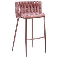 Стул барный EMMA ROSE GOLD, розовый велюр (VF-10) Стул барный EMMA ROSE GOLD, розовый велюр (VF-10)