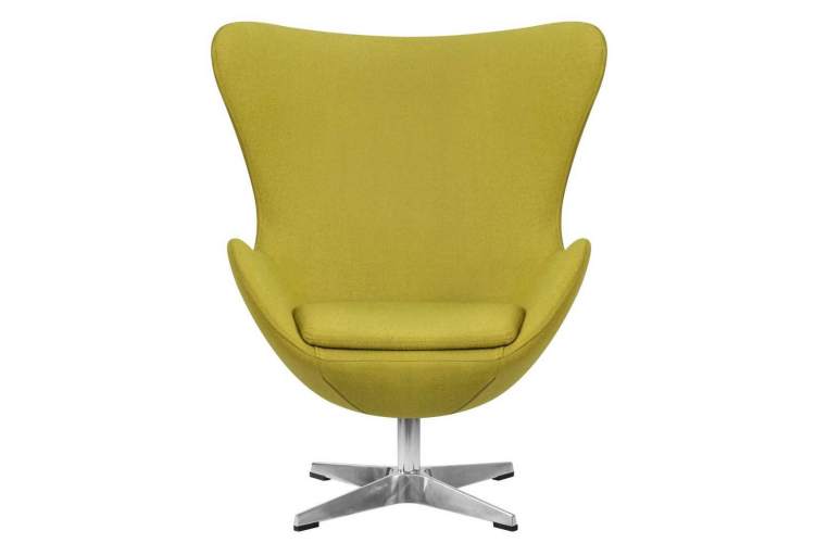 Кресло дизайнерское DOBRIN EGG, светло-зеленая ткань AF3-5