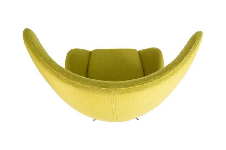 Кресло дизайнерское DOBRIN EGG, светло-зеленая ткань AF3-6