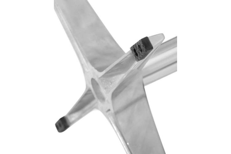 Кресло дизайнерское DOBRIN SWAN, серая ткань IF11, алюминиевое основание-6