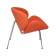 Набор 2 шт Кресло дизайнерское DOBRIN EMILY, оранжевая ткань AF, хромированная сталь
