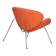 Набор 2 шт Кресло дизайнерское DOBRIN EMILY, оранжевая ткань AF, хромированная сталь
