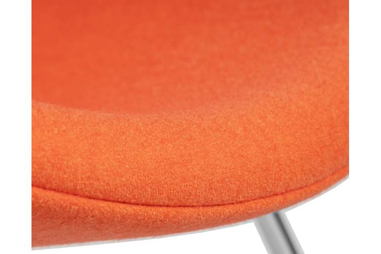 Набор 2 шт Кресло дизайнерское DOBRIN EMILY, оранжевая ткань AF, хромированная сталь-8