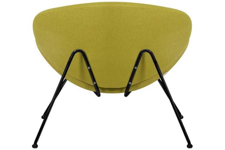 Кресло дизайнерское DOBRIN EMILY, светло-зеленая ткань AF3, черное основание-4