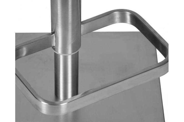 Стул барный DOBRIN ALDO, белый PU P23, основание из нержавеющей стали-8