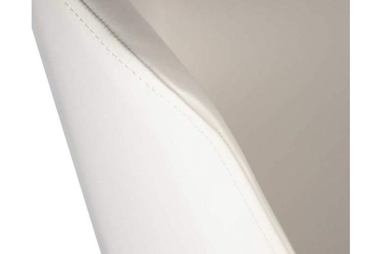 Стул барный DOBRIN ALDO, белый PU P23, основание из нержавеющей стали-10