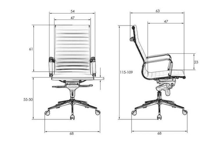 Офисное кресло для руководителей DOBRIN CLARK, коричневый лофт №320-12