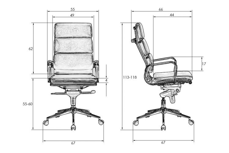 Набор 2 шт Офисное кресло для руководителей DOBRIN ARNOLD, чёрный-13
