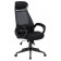 Офисное кресло для руководителей STEVEN BLACK, чёрный пластик, чёрная ткань