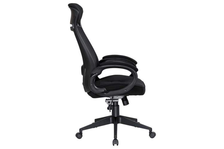 Офисное кресло для руководителей DOBRIN STEVEN BLACK, чёрный пластик, чёрная ткань-2