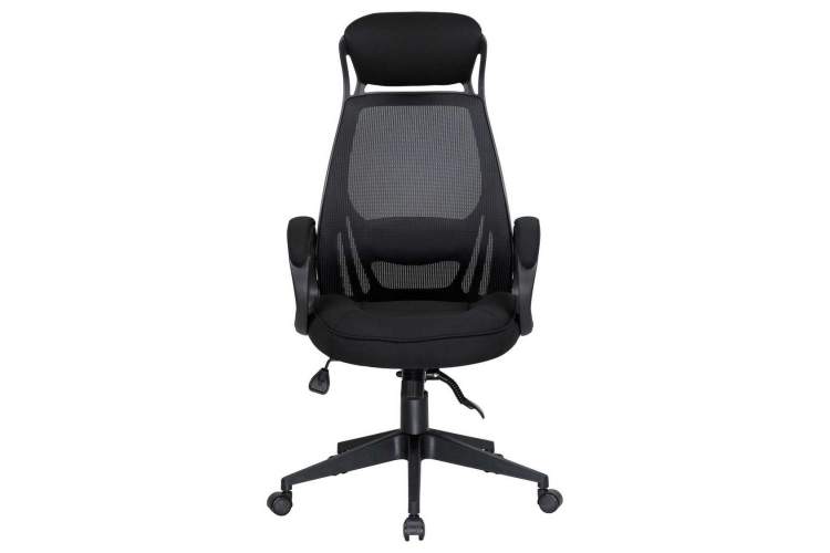 Офисное кресло для руководителей DOBRIN STEVEN BLACK, чёрный пластик, чёрная ткань-5