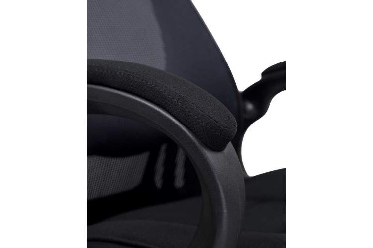 Офисное кресло для руководителей DOBRIN STEVEN BLACK, чёрный пластик, чёрная ткань-7