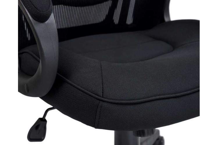 Офисное кресло для руководителей DOBRIN STEVEN BLACK, чёрный пластик, чёрная ткань-8