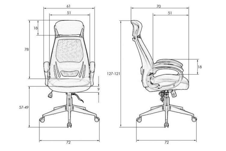 Офисное кресло для руководителей DOBRIN STEVEN BLACK, чёрный пластик, чёрная ткань-12