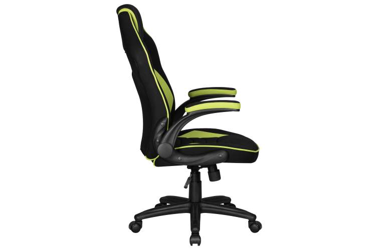 Кресло игровое DOBRIN RICK, черно-светло-зеленая ткань-2