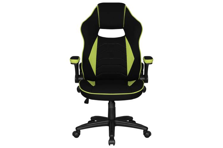 Кресло игровое DOBRIN RICK, черно-светло-зеленая ткань-5