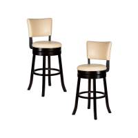 Набор 2 шт Вращающийся полубарный стул DOBRIN JOHN COUNTER, капучино, кремовый