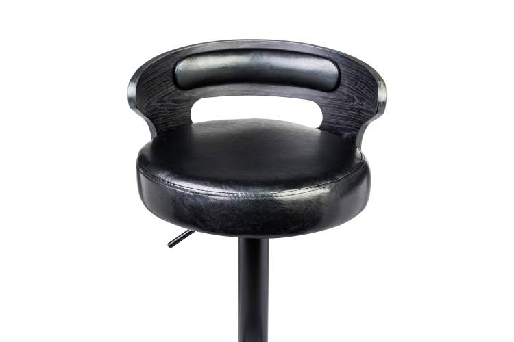 Набор 2 шт Стул барный DOBRIN FRED BLACK, чёрное дерево, чёрный-5