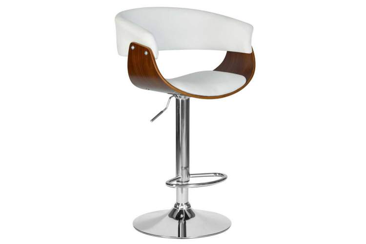 Стул барный DOBRIN OSTIN, цвет белый PU ABA 008