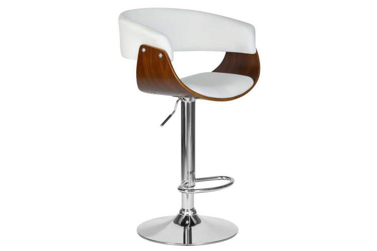 Стул барный DOBRIN OSTIN, цвет белый PU ABA 008-1