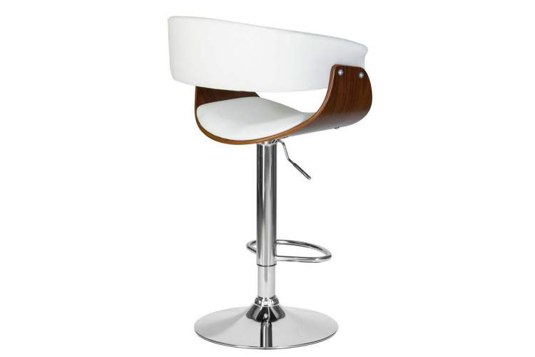 Стул барный DOBRIN OSTIN, цвет белый PU ABA 008-3