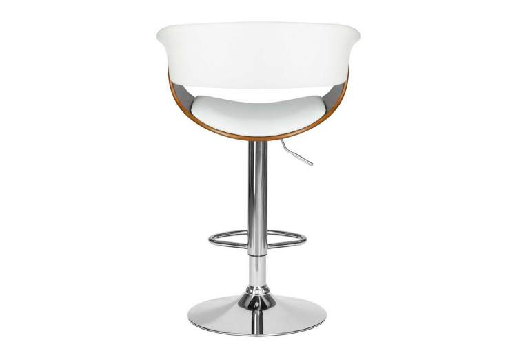 Стул барный DOBRIN OSTIN, цвет белый PU ABA 008-4