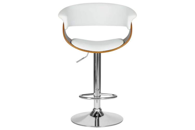 Стул барный DOBRIN OSTIN, цвет белый PU ABA 008-5