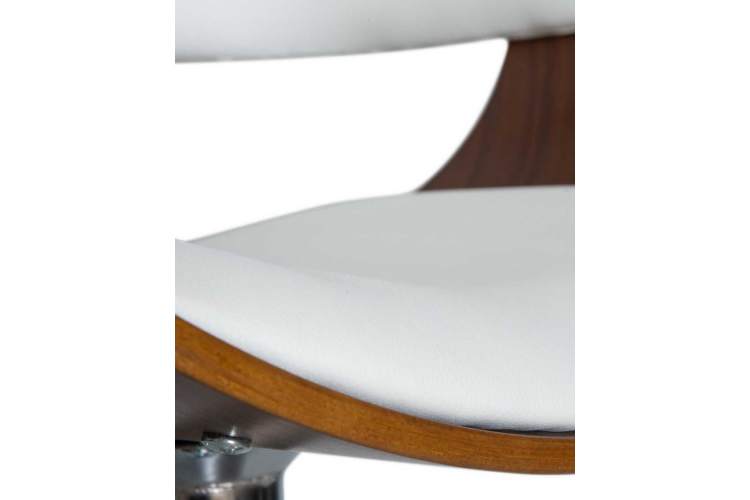 Стул барный DOBRIN OSTIN, цвет белый PU ABA 008-7