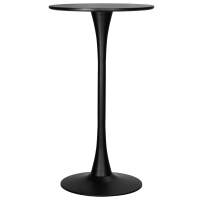 Стол барный MIA BAR, черная столешница, черное основание