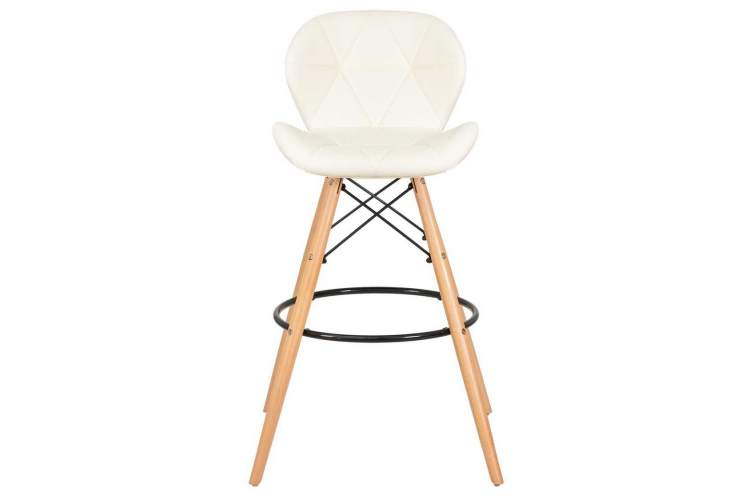 Стул барный DOBRIN BUTTERFLY BAR, ножки светлый бук, цвет кремовый-4