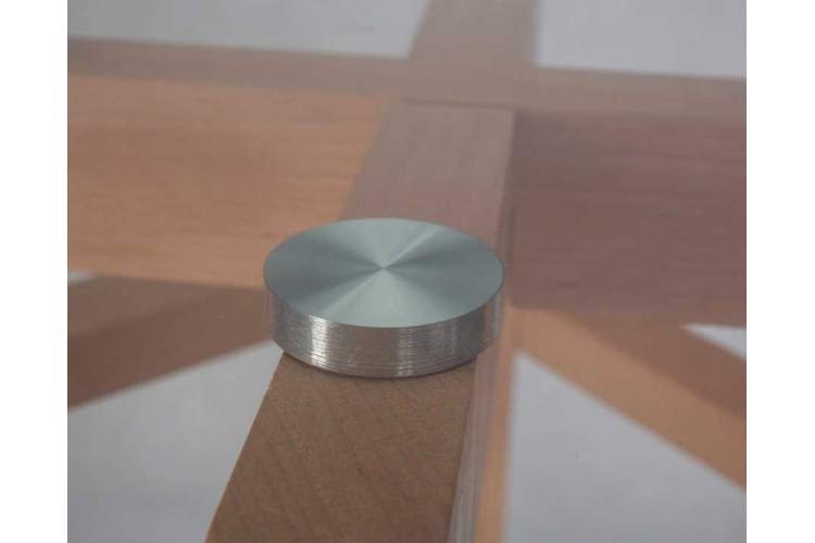 Стол обеденный DOBRIN HENRY`90 GLASS, столешница стекло, деревянное основание-5