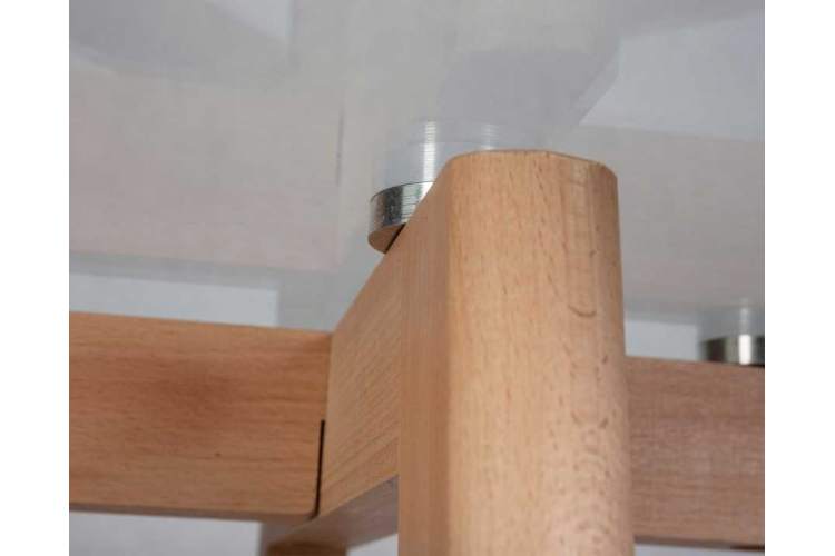 Стол обеденный DOBRIN HENRY`90 GLASS, столешница стекло, деревянное основание-6