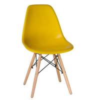 Стул обеденный LMZL-PP623, ножки светлый бук, цвет сиденья жёлтый