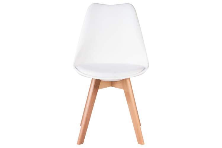 Набор 4 шт Стул обеденный DOBRIN JERRY SOFT, ножки светлый бук, цвет сиденья белый (W-02)-6