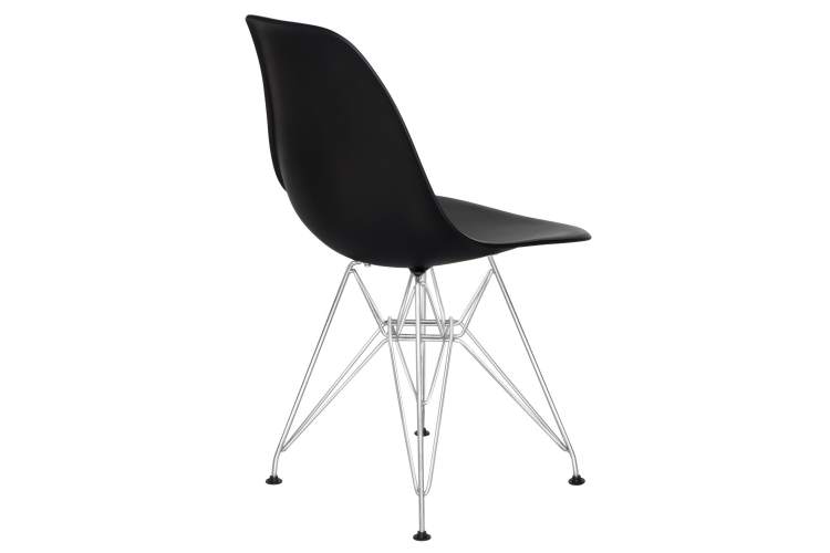 Набор 4 шт Стул обеденный DOBRIN DSR, ножки хром, цвет чёрный (B-03)-4