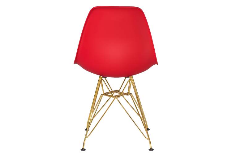 Набор 4 шт Стул обеденный DOBRIN DSR, ножки золотые, цвет красный (R-02)-5