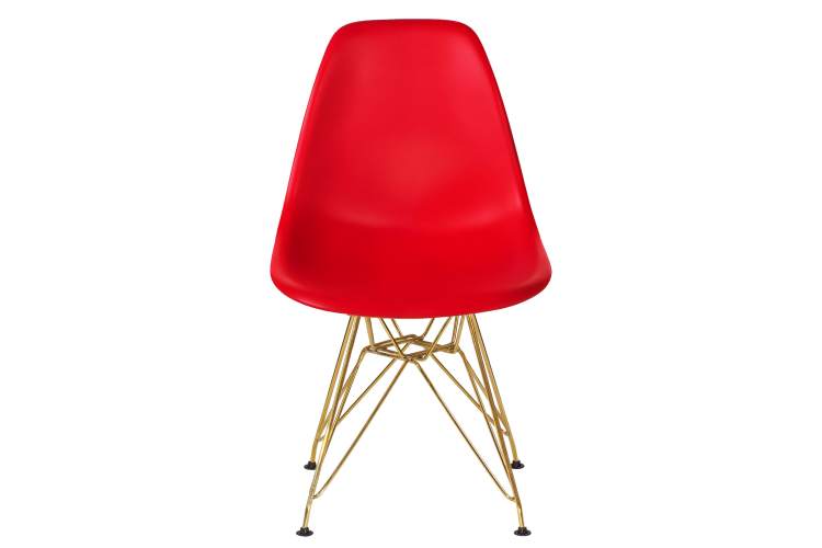 Набор 4 шт Стул обеденный DOBRIN DSR, ножки золотые, цвет красный (R-02)-6