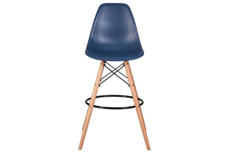 Стул барный DOBRIN DSW BAR, ножки светлый бук, цвет тёмно-синий (BE-12)-5