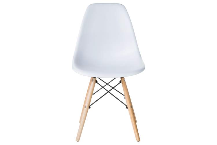 Набор 4 шт Стул обеденный DOBRIN DSW, ножки светлый бук, цвет белый (W-02)-6