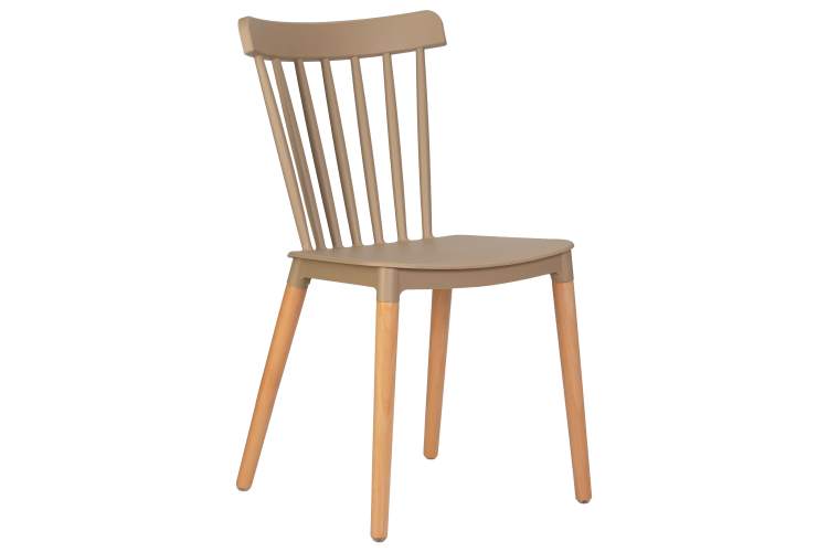 Набор 4 шт Стул обеденный DOBRIN THEO, ножки светлый бук, цвет бежевый (GR-03)-1