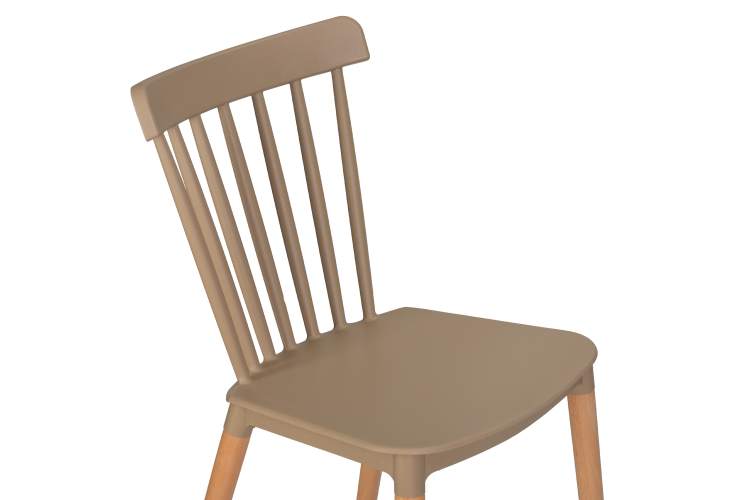 Набор 4 шт Стул обеденный DOBRIN THEO, ножки светлый бук, цвет бежевый (GR-03)-7