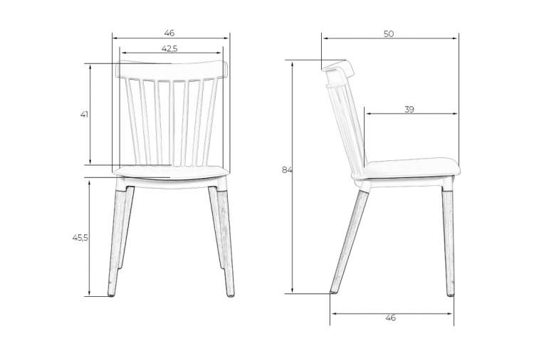 Набор 4 шт Стул обеденный DOBRIN THEO, ножки светлый бук, цвет бежевый (GR-03)-9