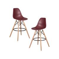 Набор 2 шт Стул барный DOBRIN DSW BAR, ножки светлый бук, цвет сливовый (R-13)