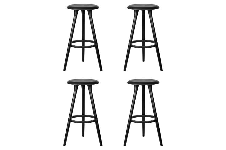 Набор 4 шт Стул барный DOBRIN ROYCE BLACK, чёрный (B-03)