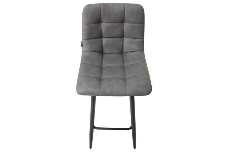 Стул барный DOBRIN NICOLE, черные матовые ножки, серая антрацитовая винтажная экокожа (RU-08)-6