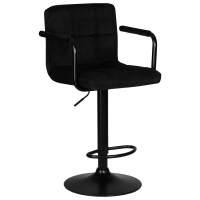 Стул барный DOBRIN KRUGER ARM BLACK, черный вельвет (LAR-E2041-52) Стул барный DOBRIN KRUGER ARM BLACK, черный вельвет (LAR-E2041-52)