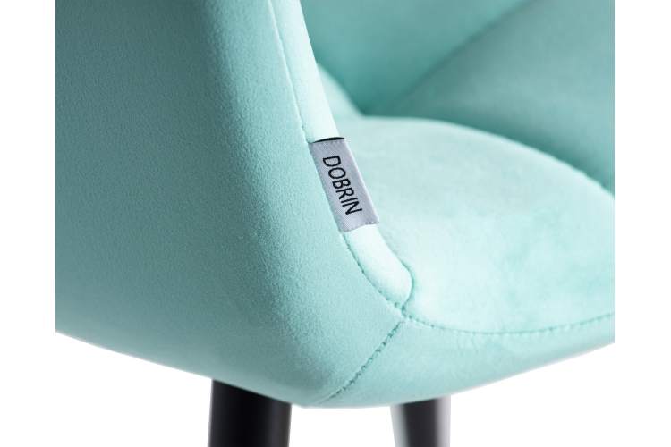 Набор 4 шт Стул обеденный DOBRIN CHILLY, Мятный Holland 50, основание черное-9